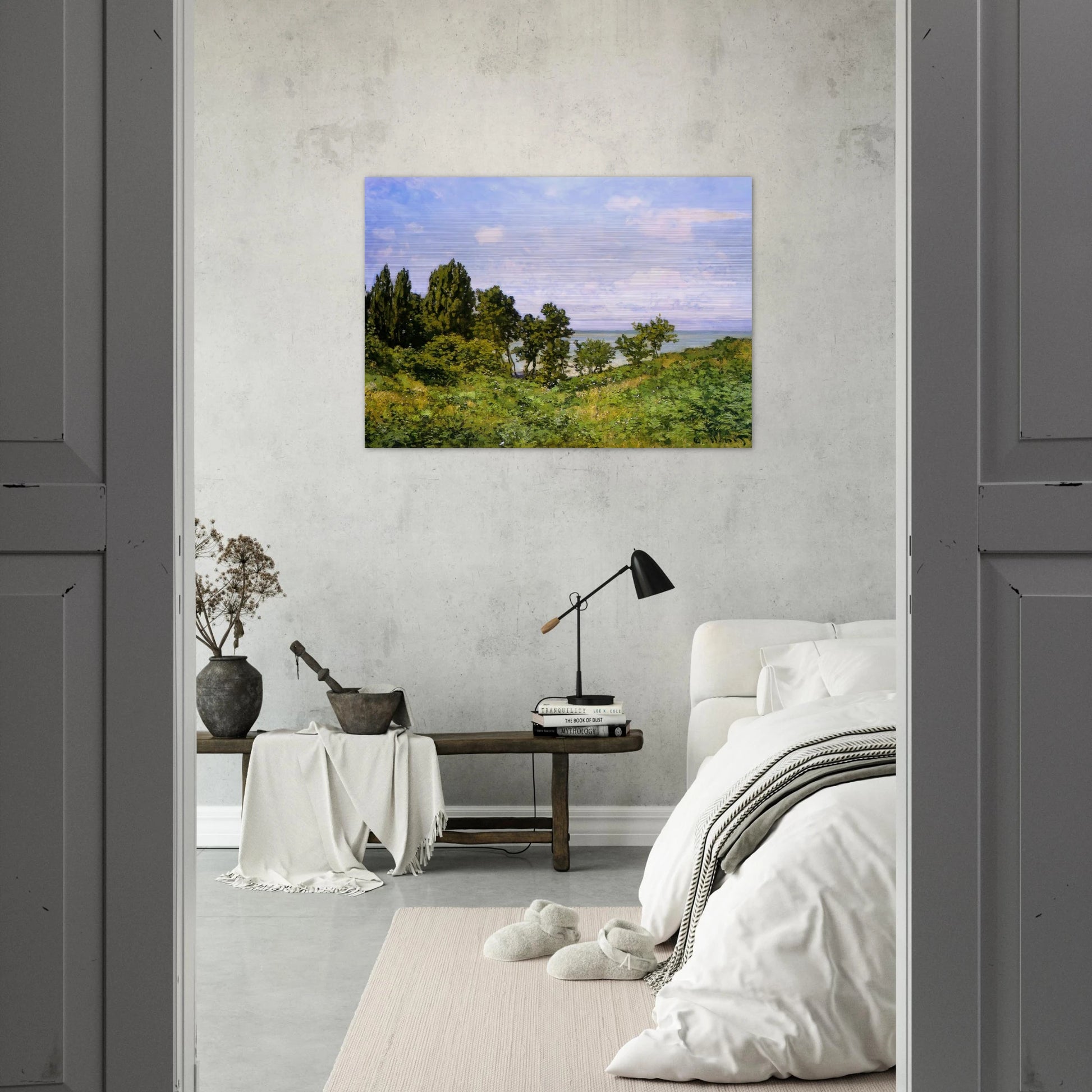 By the Sea - claude monet Brushed Aluminum Print - 70x100 cm / 28x40 inches | claude monet Aluminum Print | claude monet Prints
