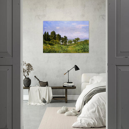 By the Sea - claude monet Brushed Aluminum Print - 70x100 cm / 28x40 inches | claude monet Aluminum Print | claude monet Prints
