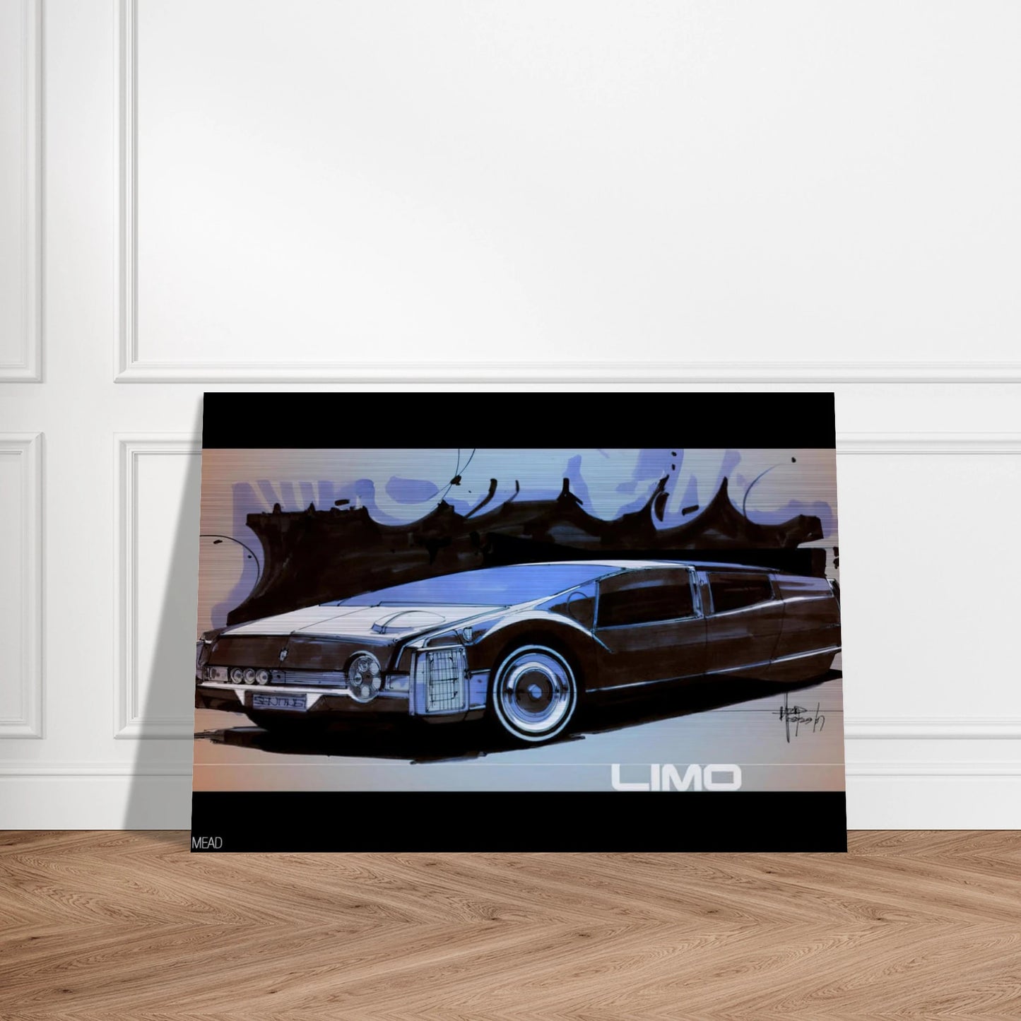 Syd Mead - Syd Mead Brushed Aluminum Print - 70x100 cm / 28x40 inches | Syd Mead Aluminum Print | Syd Mead Prints