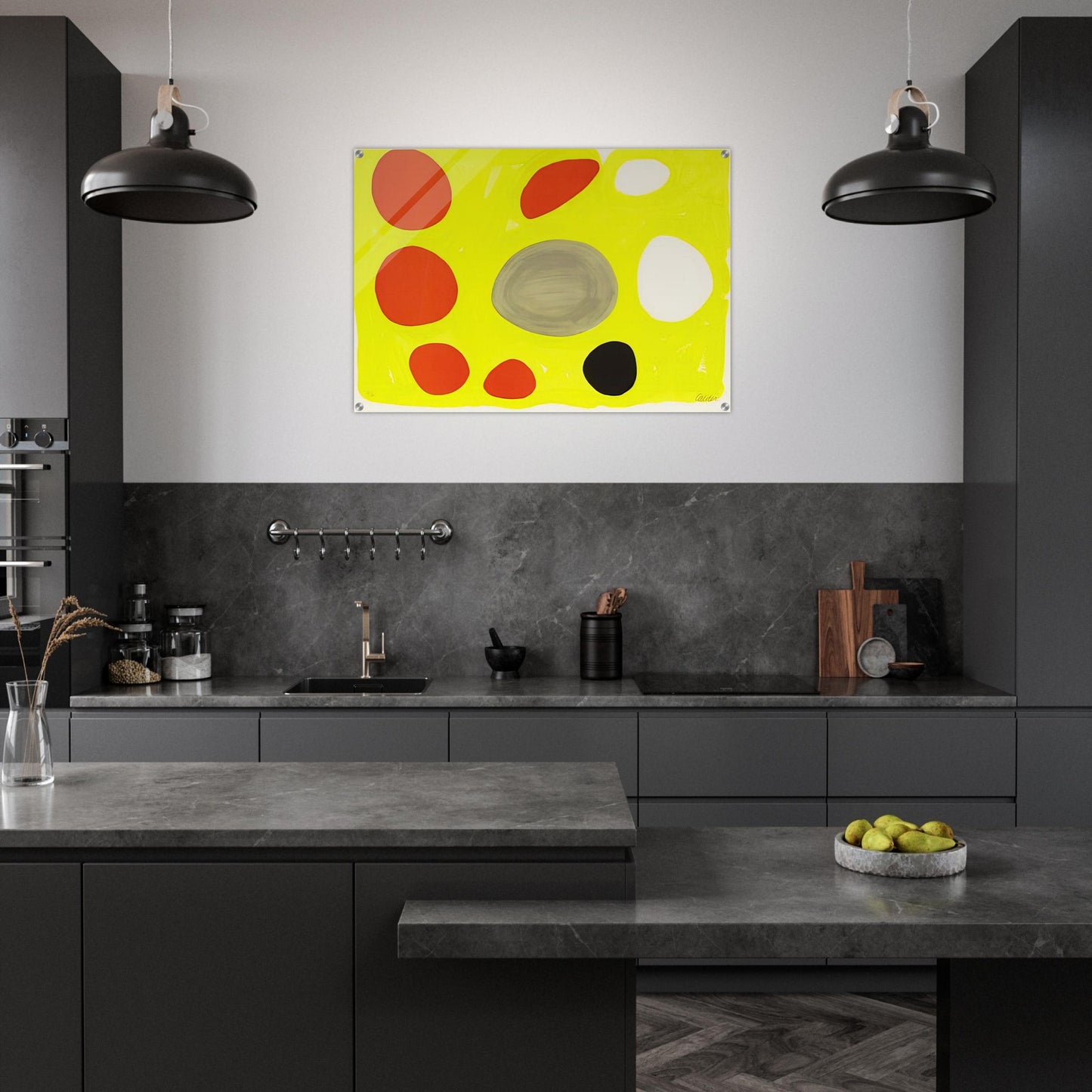 GREY OVAL 1975 - Alexander Calder Acrylic Print - 70x100 cm / 28x40″ inches
