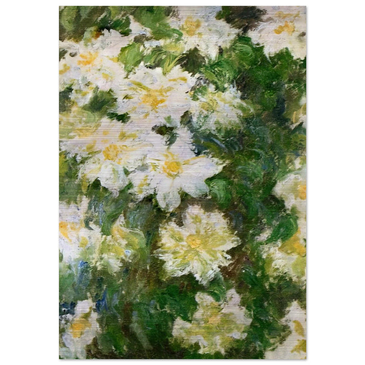 White Clematis - claude monet Brushed Aluminum Print - 70x100 cm / 28x40 inches | claude monet Aluminum Print | claude monet Prints