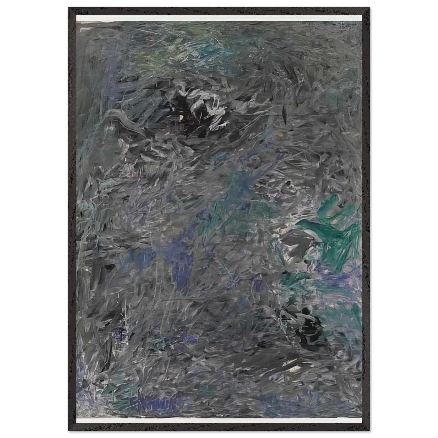 UNTITLED 6 1959 - Milton Resnick 70x100 cm / 28x40 inches Framed Art Print – Black Wooden Frame