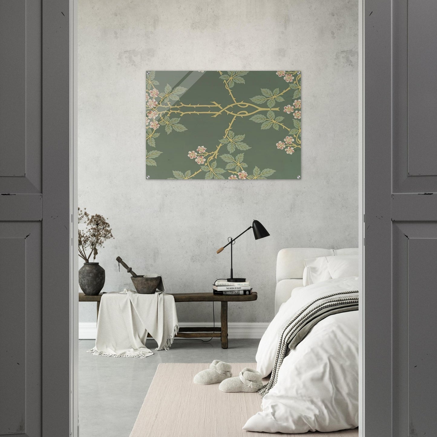 WALLPAPER BLACKBERRY PATTERN 388 1917 - William Morris Acrylic Print - 70x100 cm / 28x40″ inches
