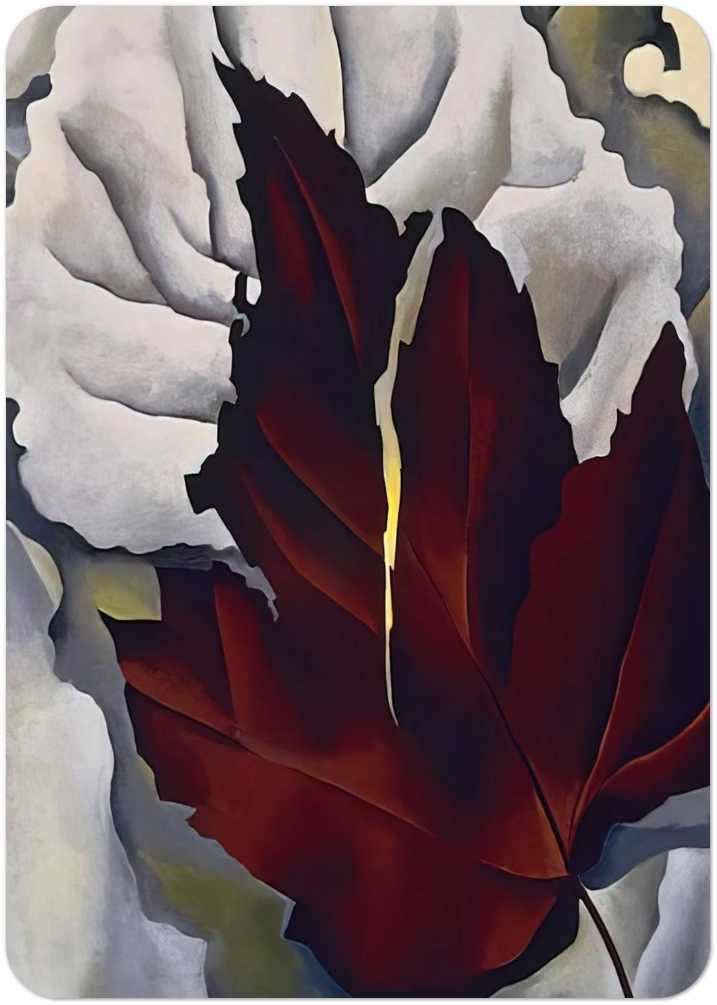 Pattern of Leaves By Georgia O'Keeffe Pack of 10 Post Cards | Georgia O'Keeffe Post Cards | A6 (10.5 x 14.8 cm) - 4.1 x 5.8 inches
