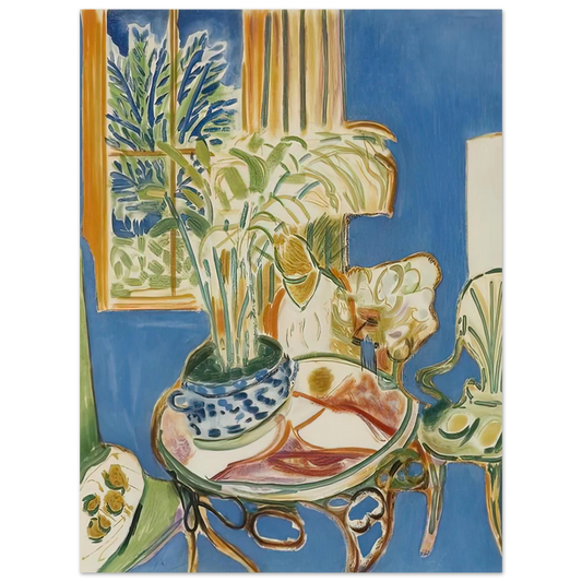 Henri Matisse - BLUE INTERIOR 1947  75x100 cm / 30x40inches Fine Art Poster