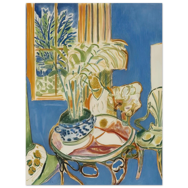 Henri Matisse - BLUE INTERIOR 1947  75x100 cm / 30x40inches Fine Art Poster