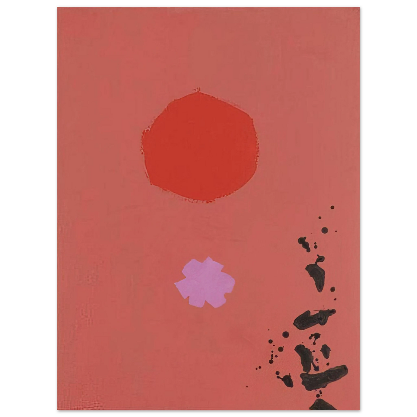 Adolph Gottlieb - Orange and Lavender No. 72 - 1970  75x100 cm / 30x40inches Fine Art Poster