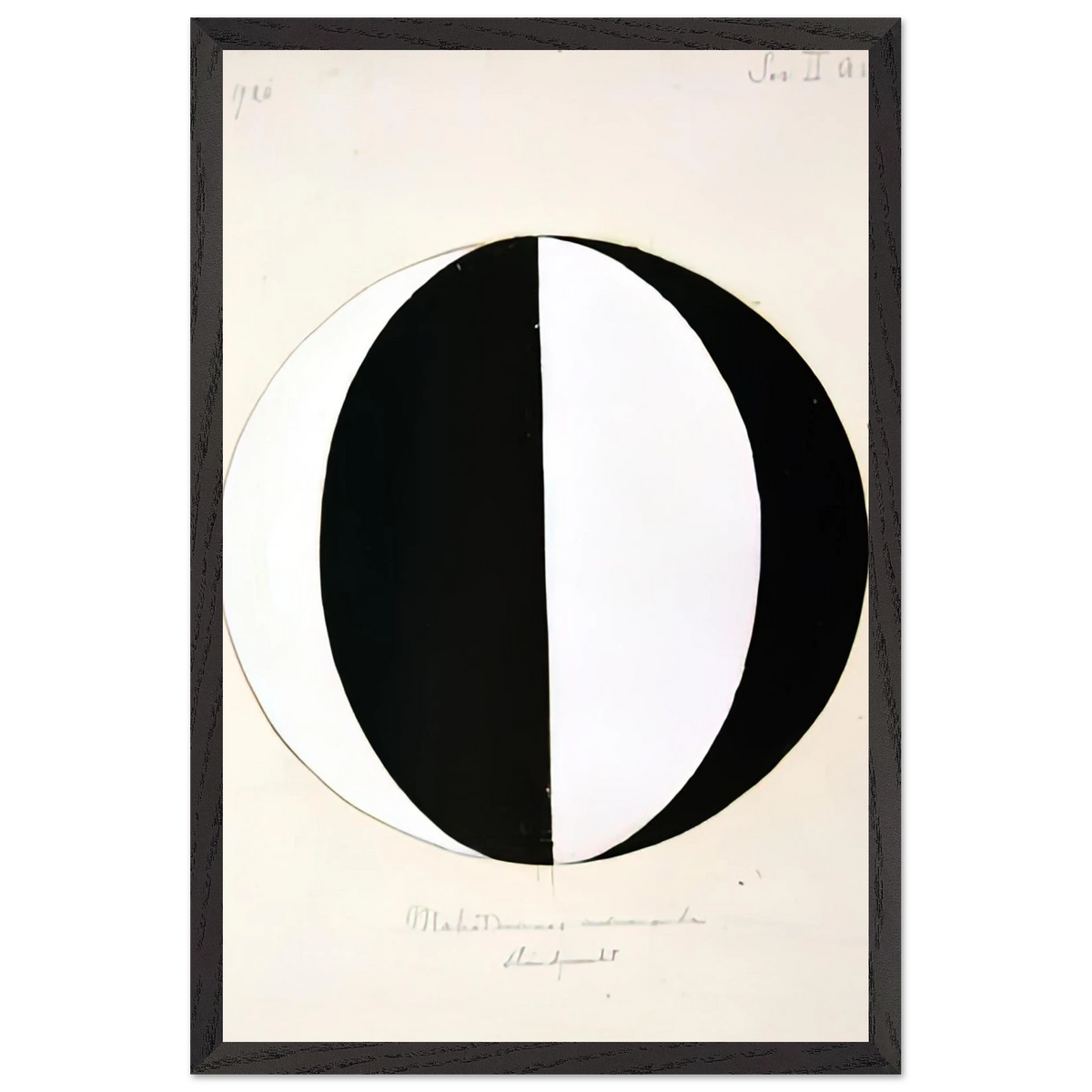 Hilma af Klint - THE MAHATMAS PRESENT STANDING POINT SERIES II NO 2A 1920 Wall art - 70x100 cm / 28x40 inches - Fine Art Poster-canvas - -