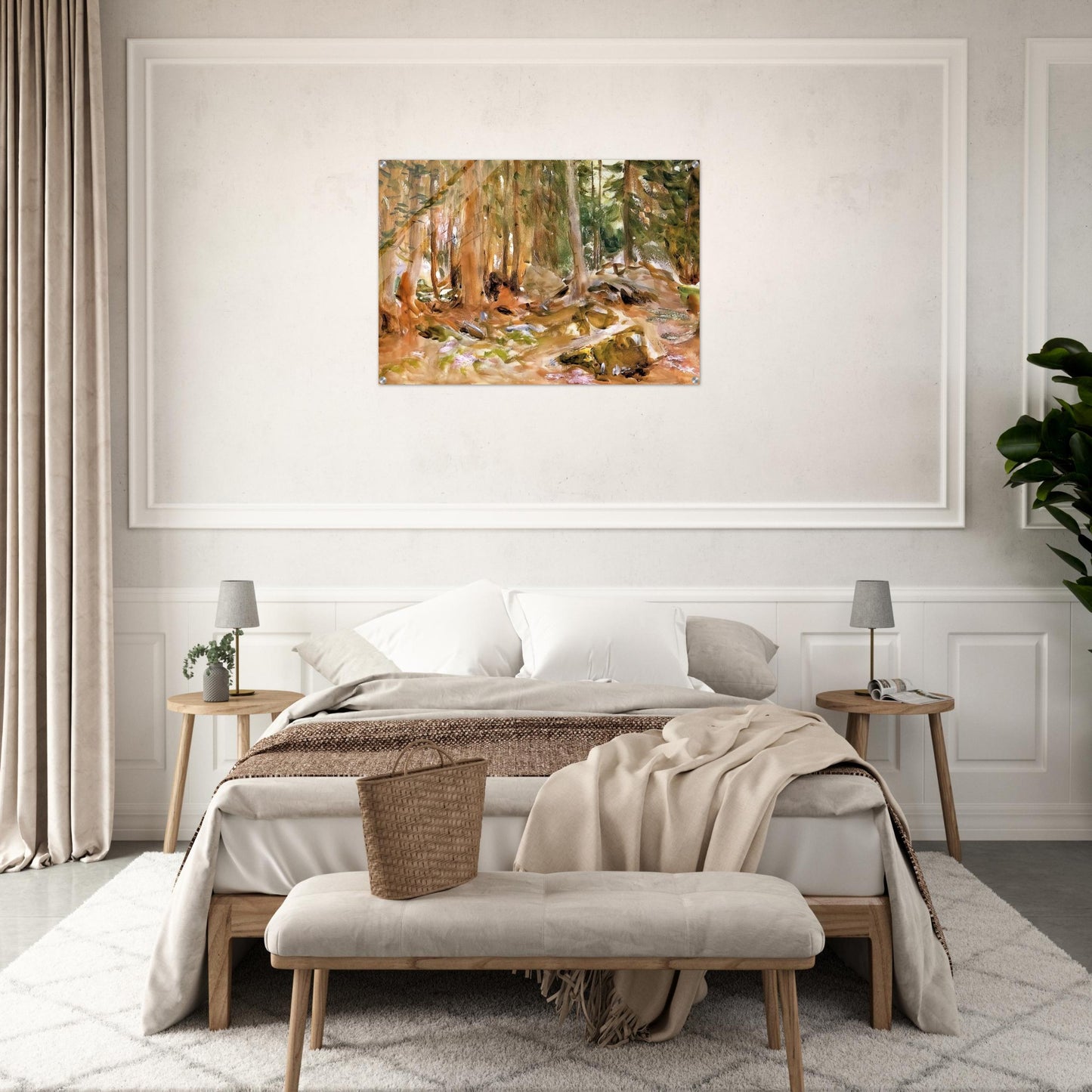 Pine Forest - John Singer Sargent Acrylic Print - 70x100 cm / 28x40″ inches