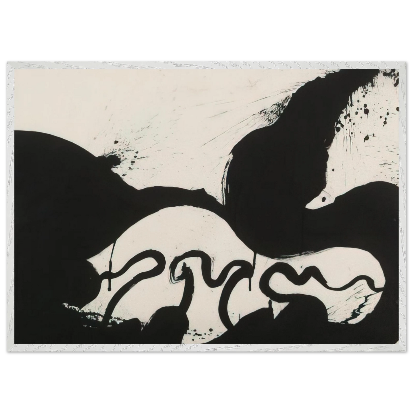 Helen Frankenthaler - Untitled - 1973 Wall art - A2 (42 x 59.4  cm) - Premium Wooden Framed Poster With Fine Art Paper-canvas - White frame