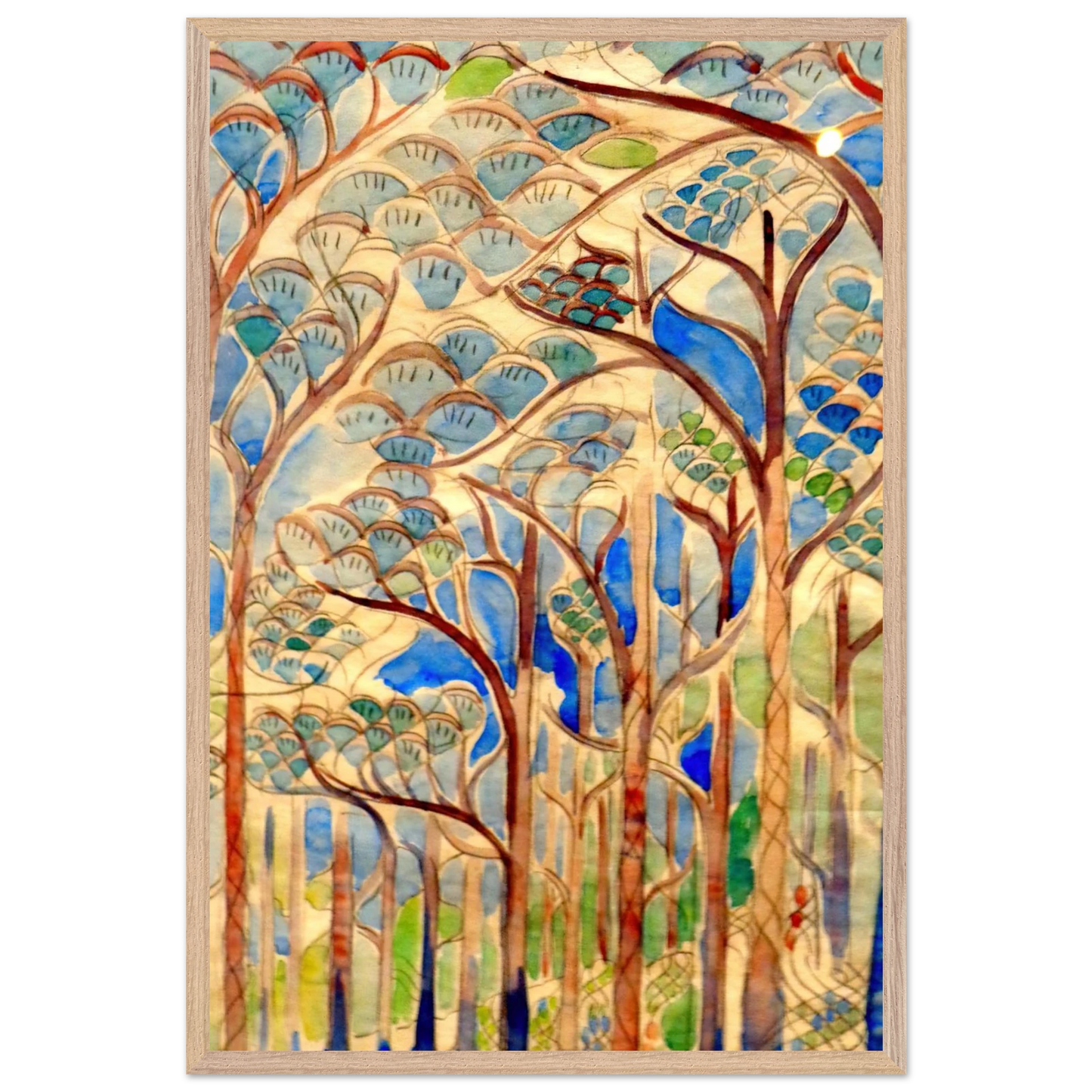 Walter Inglis Anderson - Walter Anderson Wall art - 40x40 cm / 16x16 inches - Premium Wooden Framed Poster With Fine Art Paper-canvas - Black frame