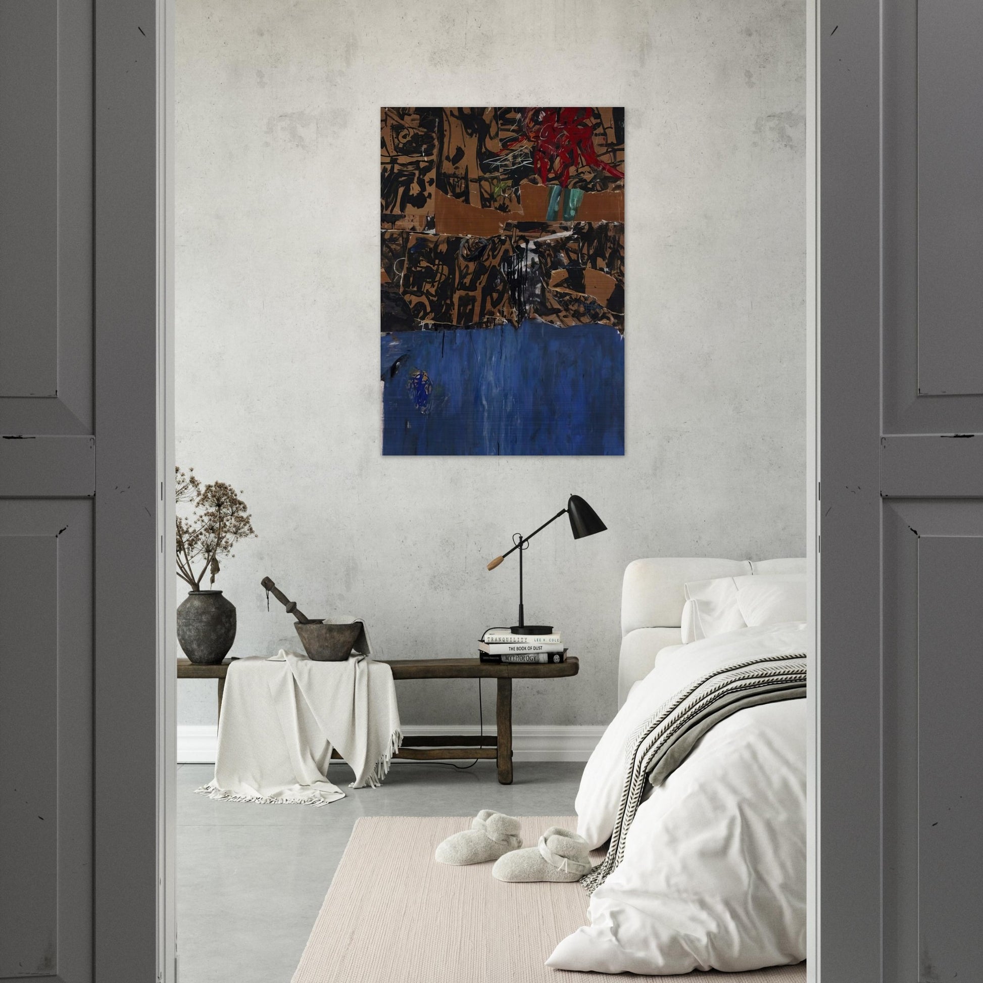 Blue Blue Blue - Allan Kaprow Brushed Aluminum Print - 70x100 cm / 28x40 inches | Allan Kaprow Aluminum Print | Allan Kaprow Prints