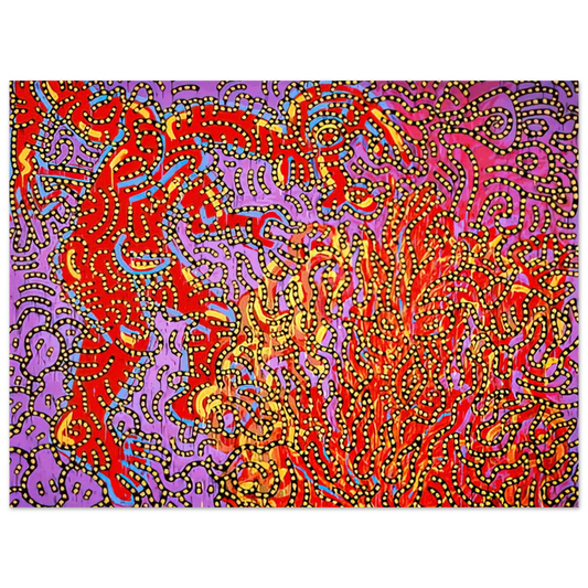 Keith Haring - MOSES AND THE BURNING BUSH 1985  75x100 cm / 30x40inches Fine Art Poster