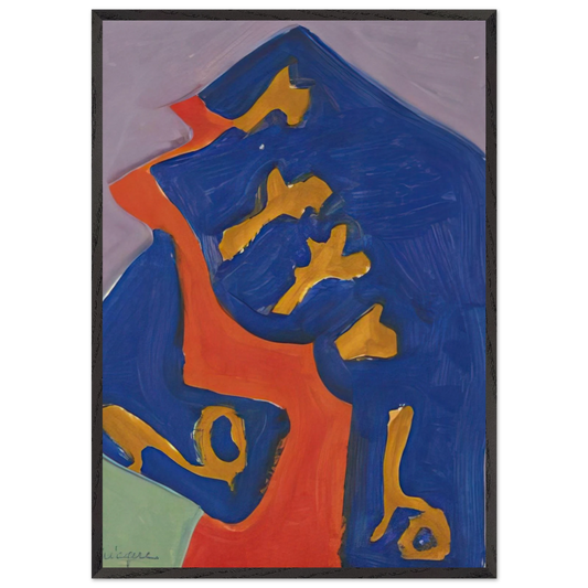 Untitled - Tachisme N5 - Charles Lapicque 70x100 cm / 28x40 inches Framed Art Print – Black Wooden Frame