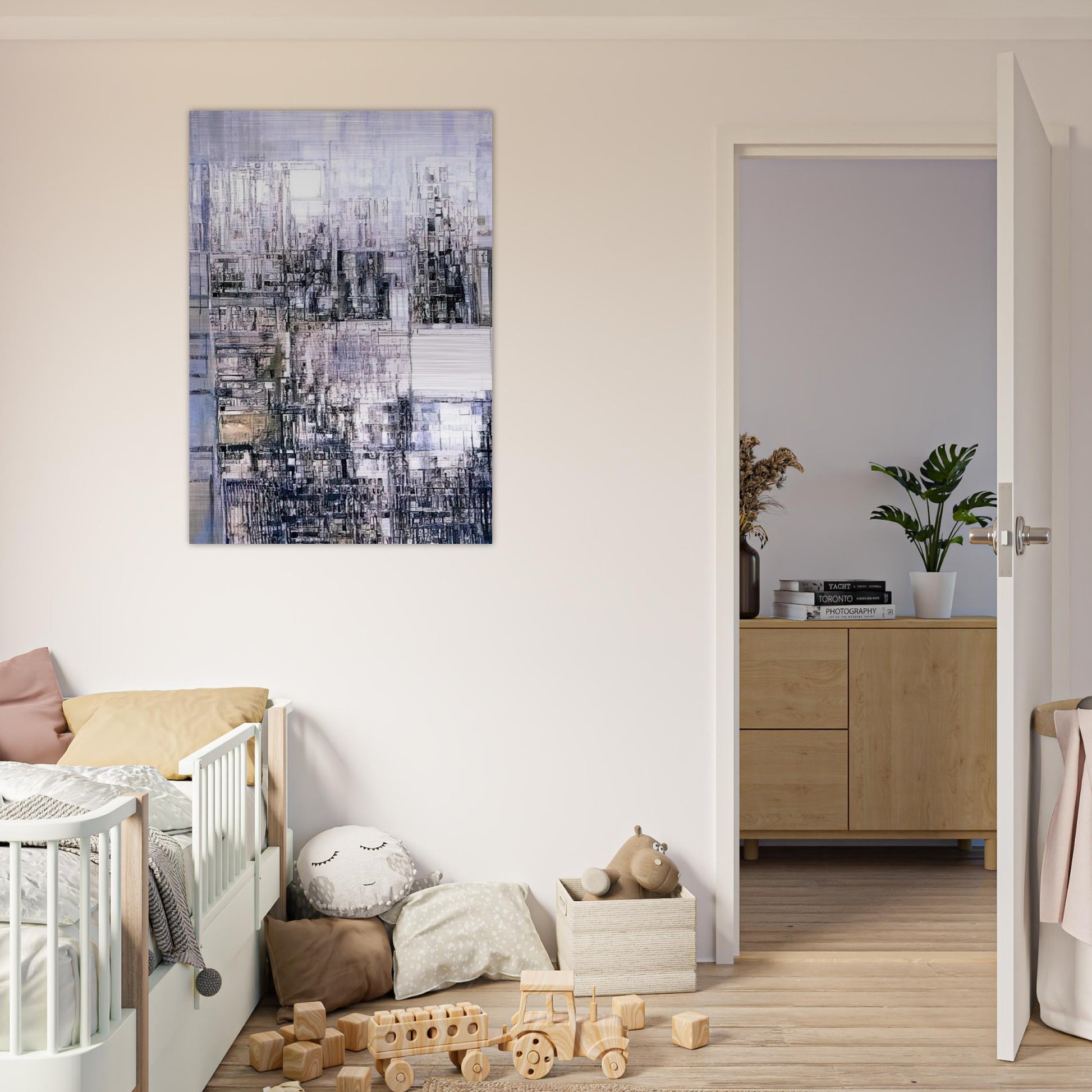 New Amsterdam II - 1970 - Maria Helena Vieira da Silva Brushed Aluminum Print - 70x100 cm / 28x40 inches | Maria Helena Vieira da Silva Aluminum Print | Maria Helena Vieira da Silva Prints