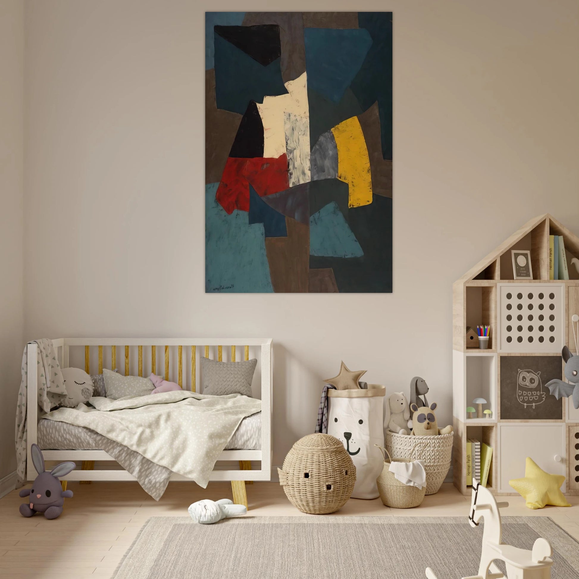 Abstract Composition - 1954 - Serge Poliakoff Art Prints - 100x150 cm / 40x60″ inches | Serge Poliakoff Poster | Serge Poliakoff Prints