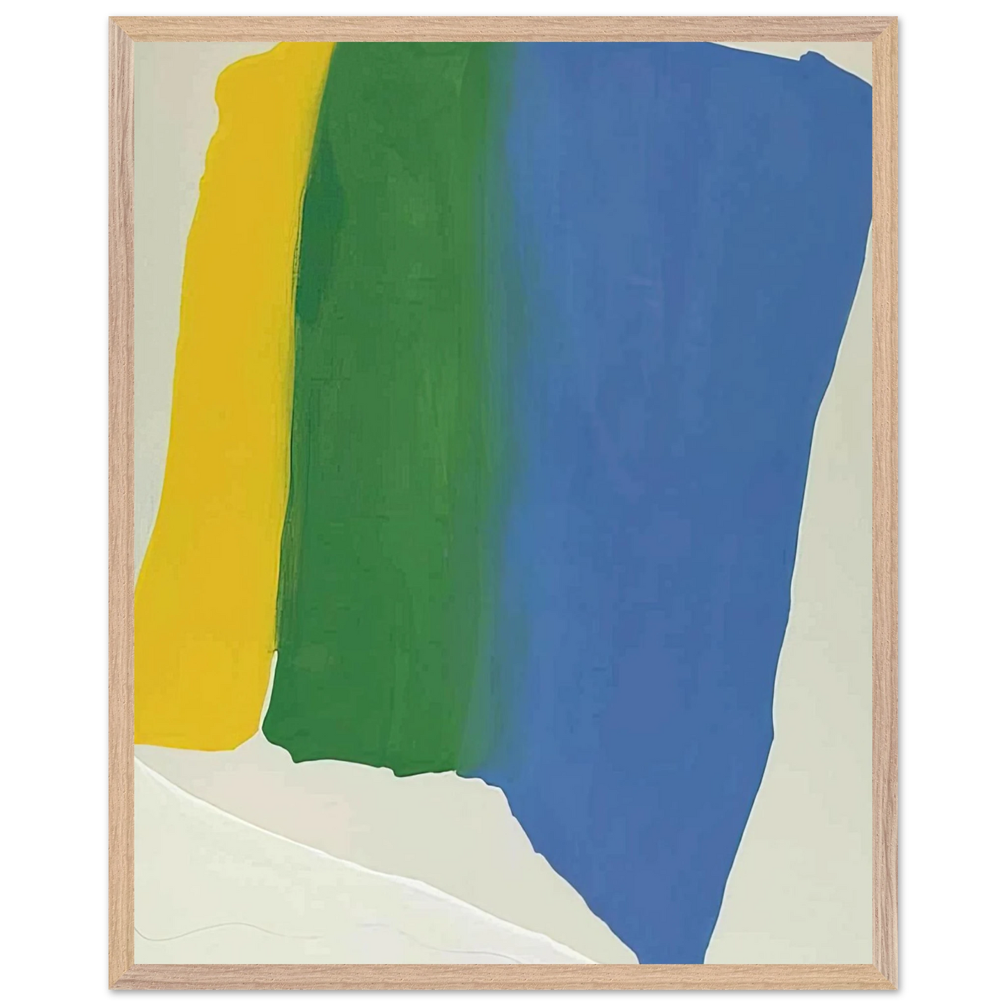 Helen Frankenthaler - Summer Insignia - 1969 Wall art - A1 (59.4 x 84.1  cm) - Premium Wooden Framed Poster With Fine Art Paper-canvas - White frame