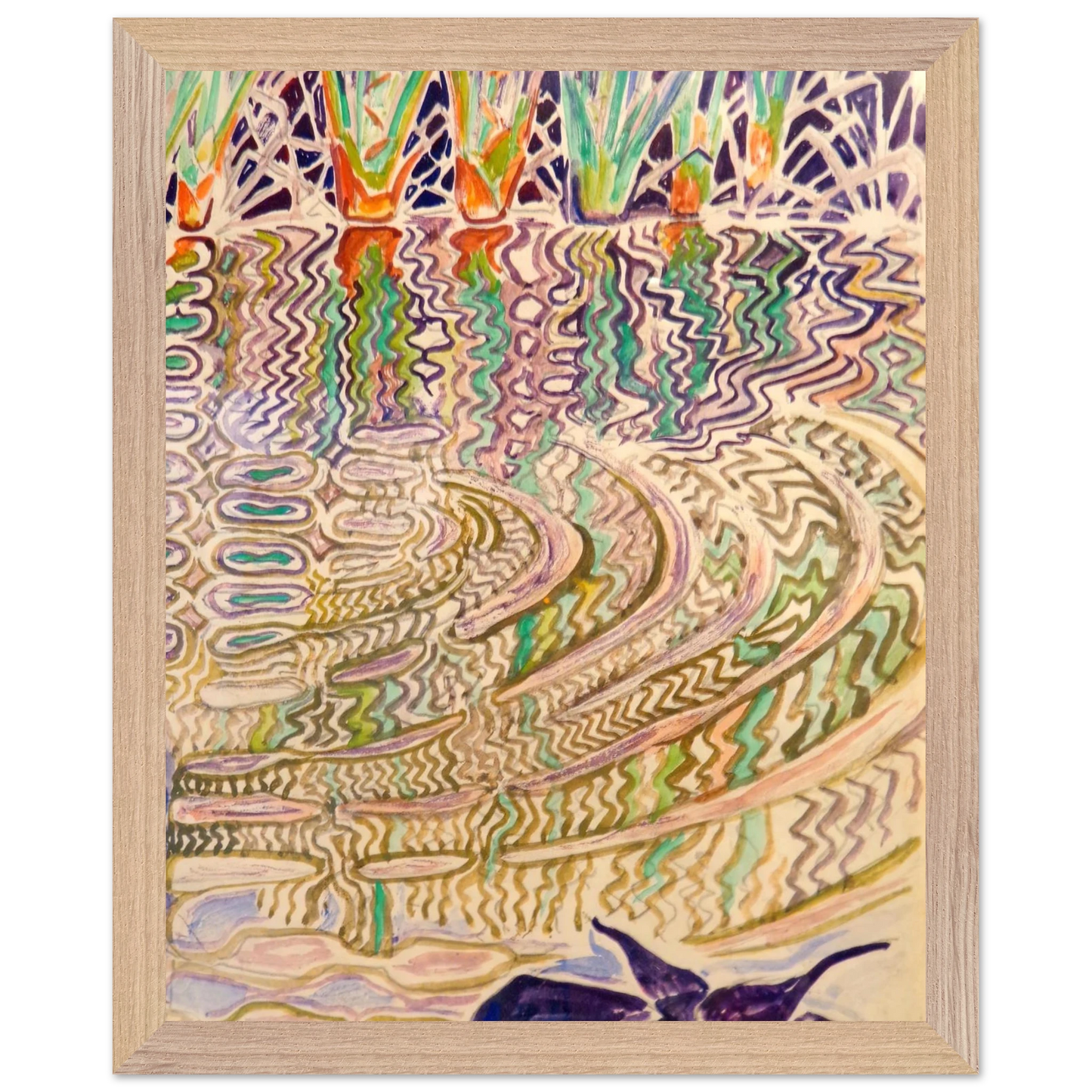 Walter Inglis Anderson - Walter Anderson Wall art - 40x40 cm / 16x16 inches - Premium Wooden Framed Poster With Fine Art Paper-canvas - Wood frame