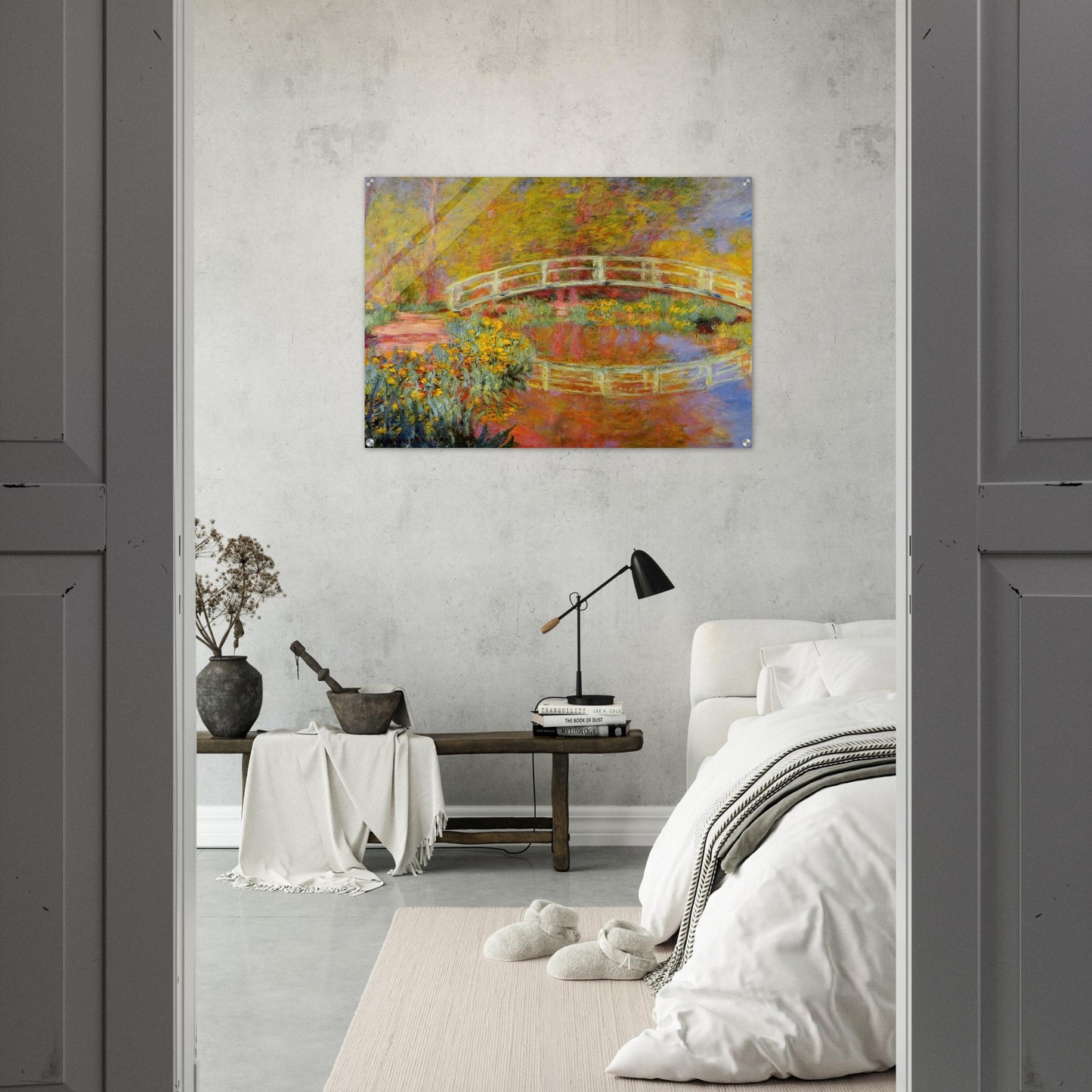 The Japanese Bridge The Bridge in Monet's Garden - claude monet Acrylic Print - 70x100 cm / 28x40″ inches