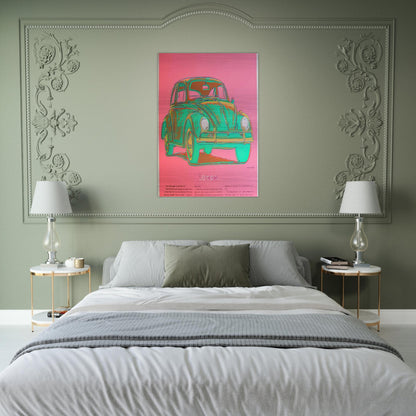 Volkswagen - Andy Warhol Brushed Aluminum Print - 70x100 cm / 28x40 inches | Andy Warhol Aluminum Print | Andy Warhol Prints