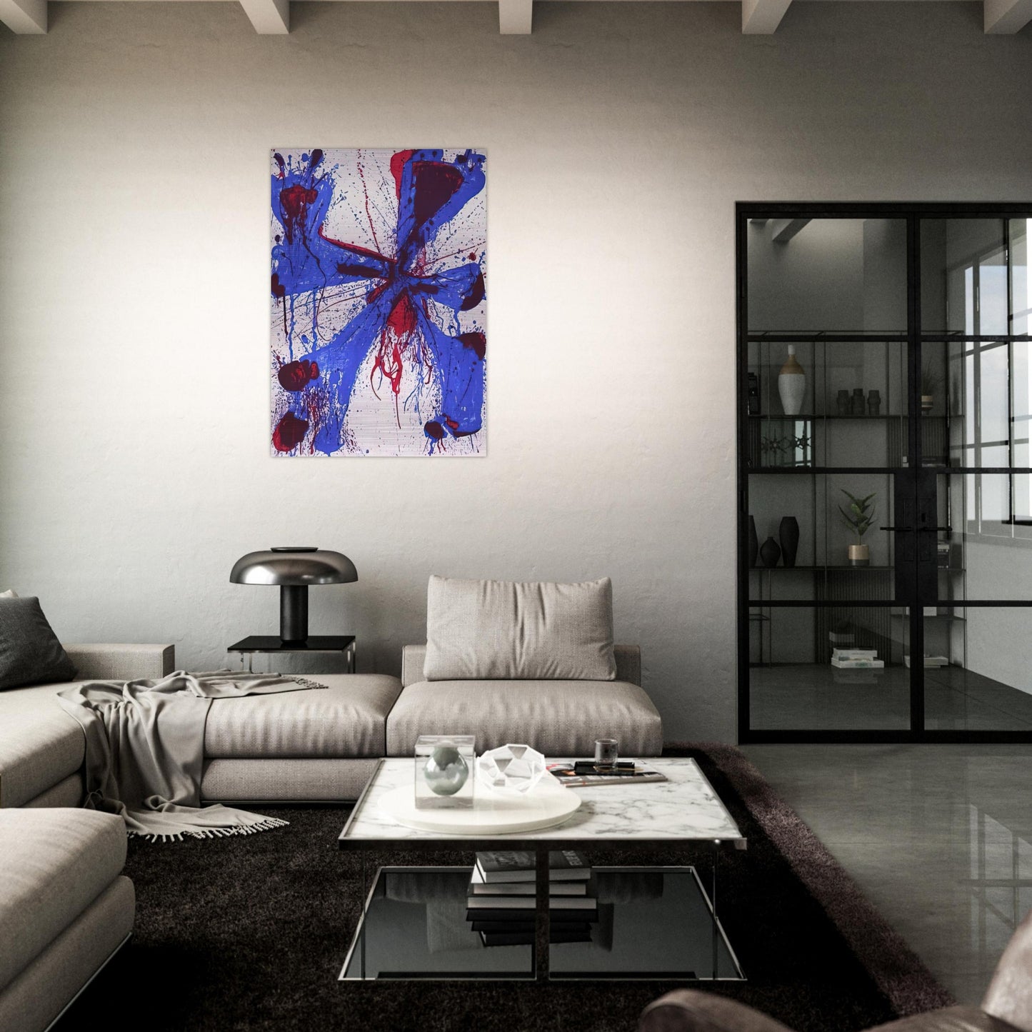 Damn Braces - Sam Francis Brushed Aluminum Print - 70x100 cm / 28x40 inches | Sam Francis Aluminum Print | Sam Francis Prints
