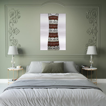 The Souper Dress - Andy Warhol Brushed Aluminum Print - 70x100 cm / 28x40 inches | Andy Warhol Aluminum Print | Andy Warhol Prints