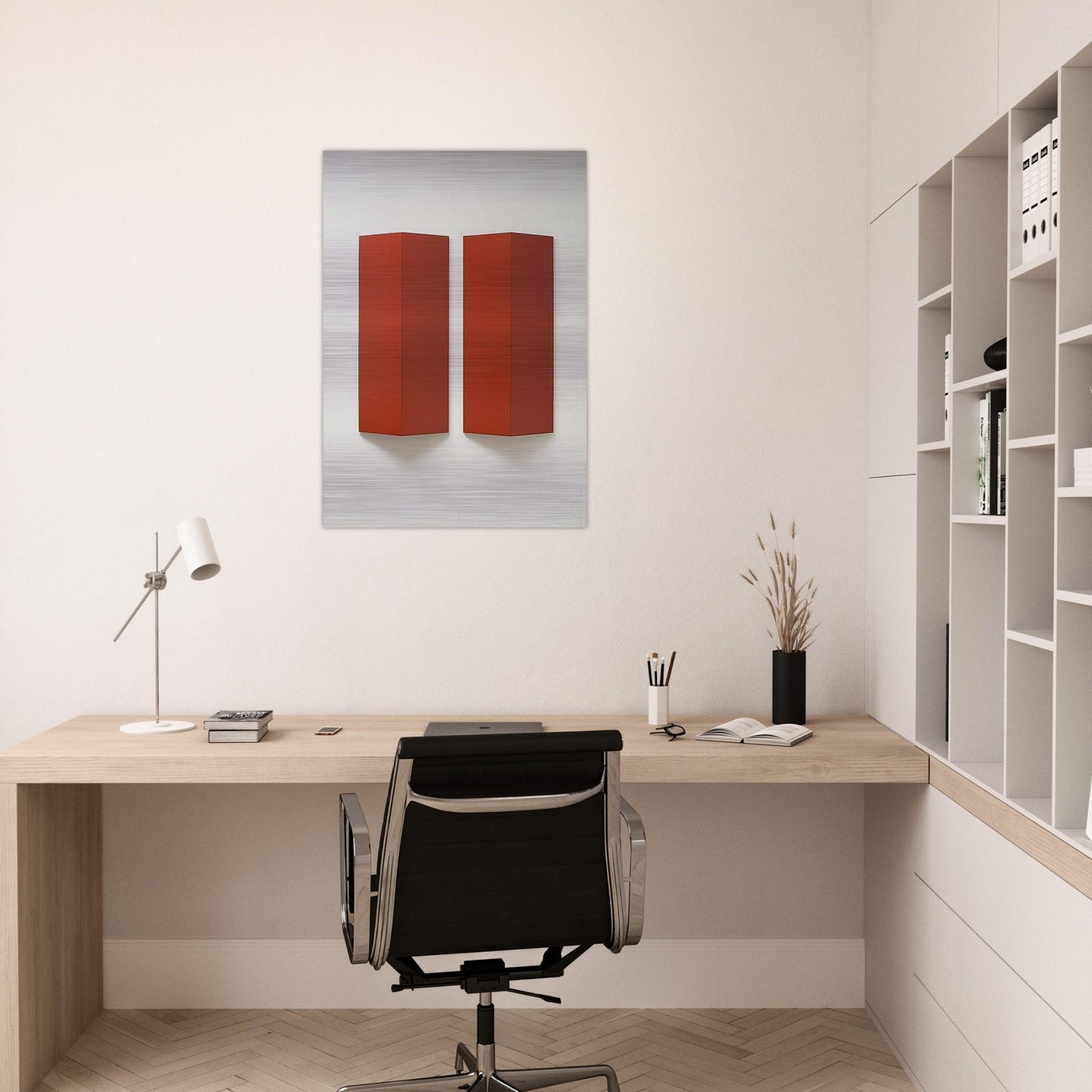 Relief, Series B - 1967 - Charlotte Posenenske Brushed Aluminum Print - 70x100 cm / 28x40 inches | Charlotte Posenenske Aluminum Print | Charlotte Posenenske Prints