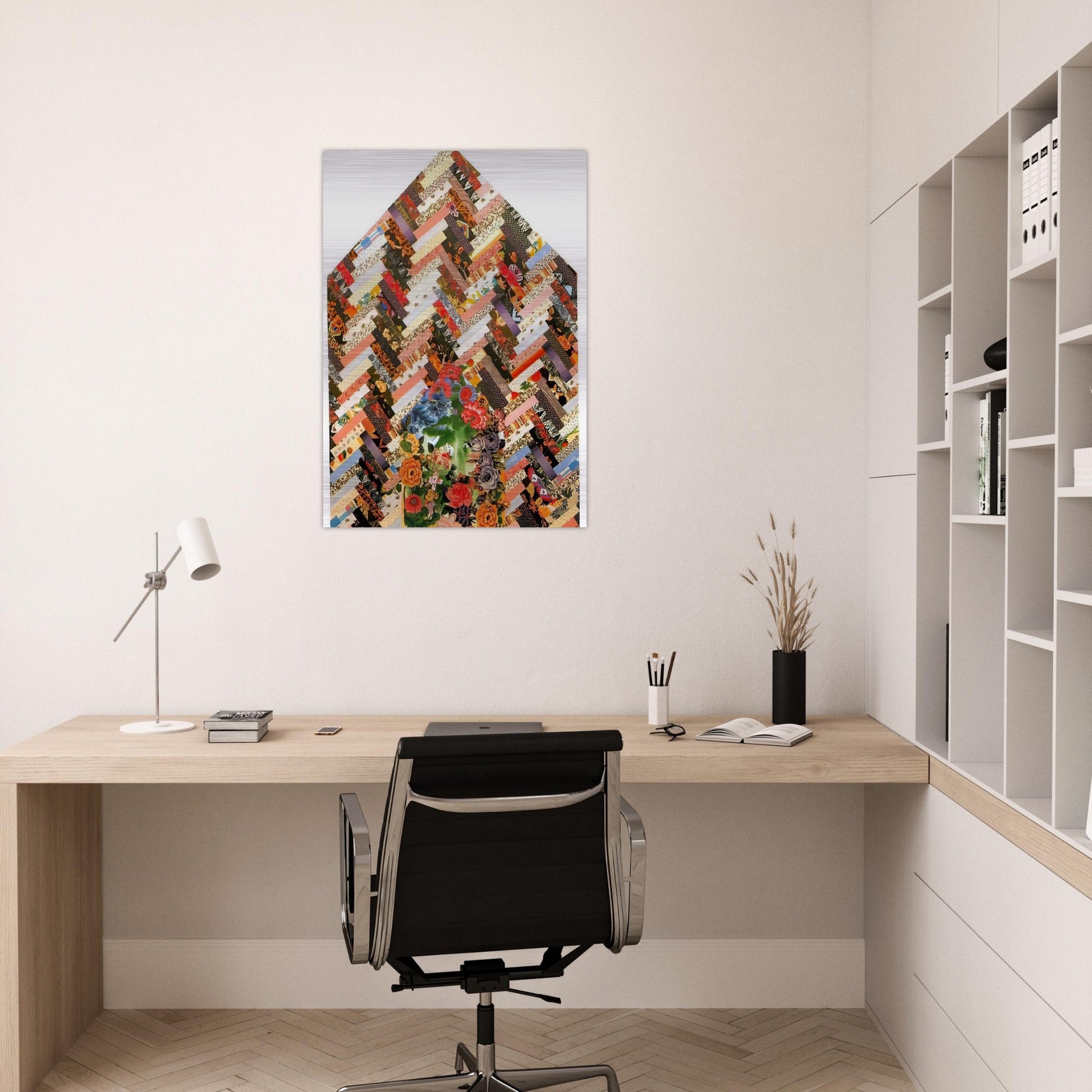 New Harmony B - PD Pattern and Decoration - Miriam Schapiro Brushed Aluminum Print - 70x100 cm / 28x40 inches | Miriam Schapiro Aluminum Print | Miriam Schapiro Prints