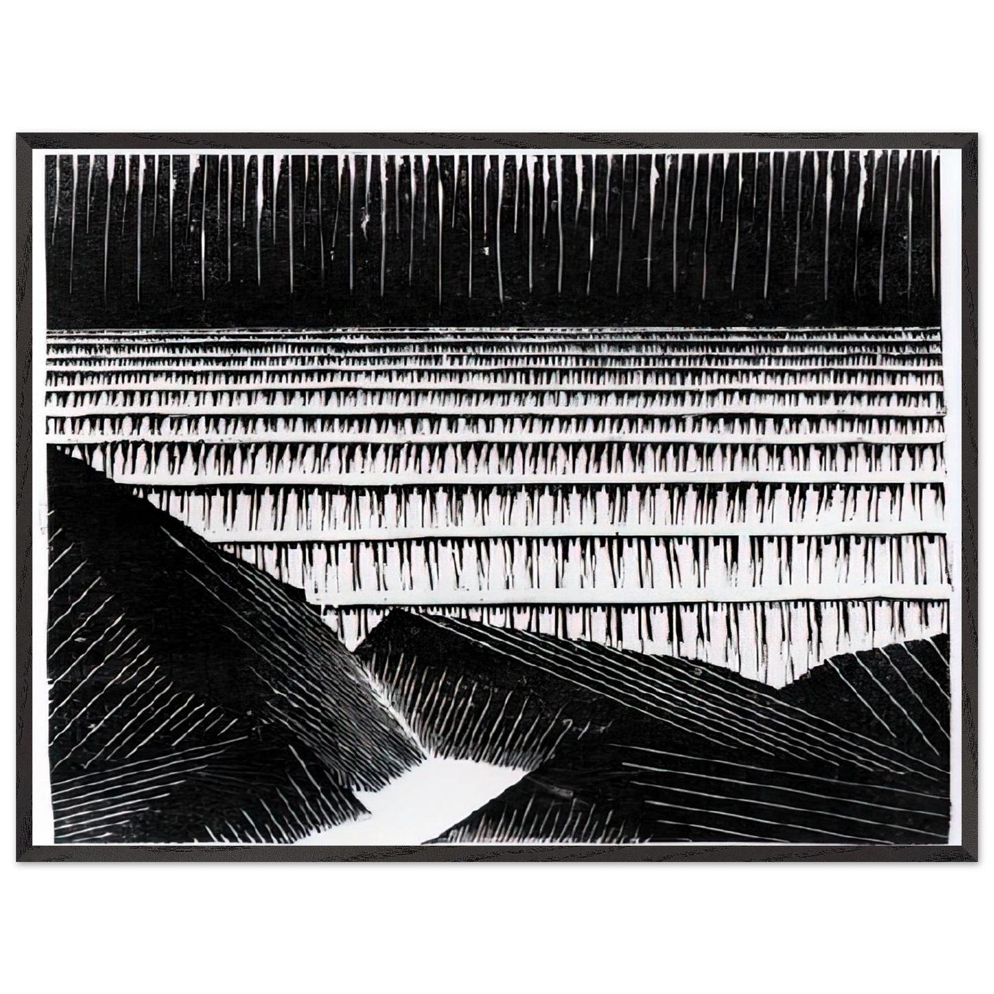 MC Escher - ESCHER (4) Wall Art - 21x29.7 cm / 8x12" - Premium Wooden Framed Poster With Fine Art Paper-canvas - White frame