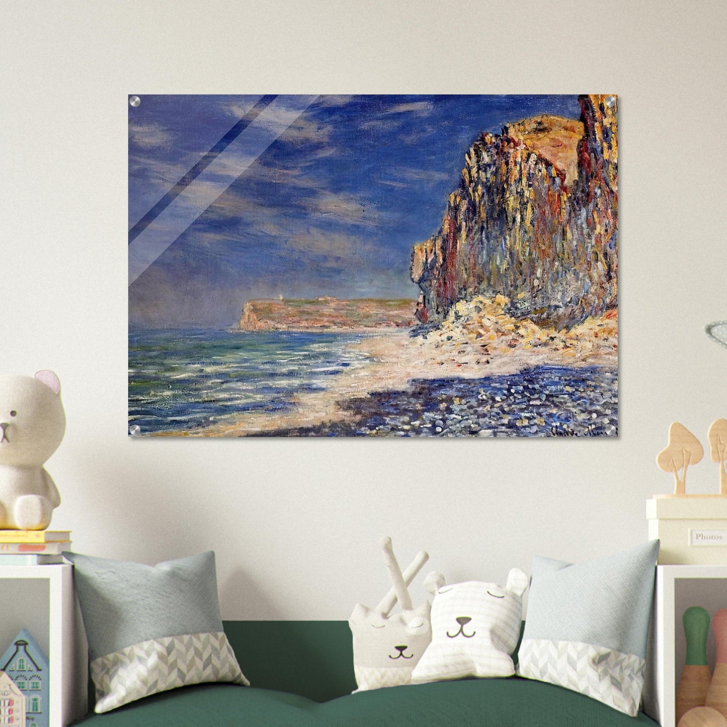 Cliff near Fecamp - claude monet Acrylic Print - 70x100 cm / 28x40″ inches