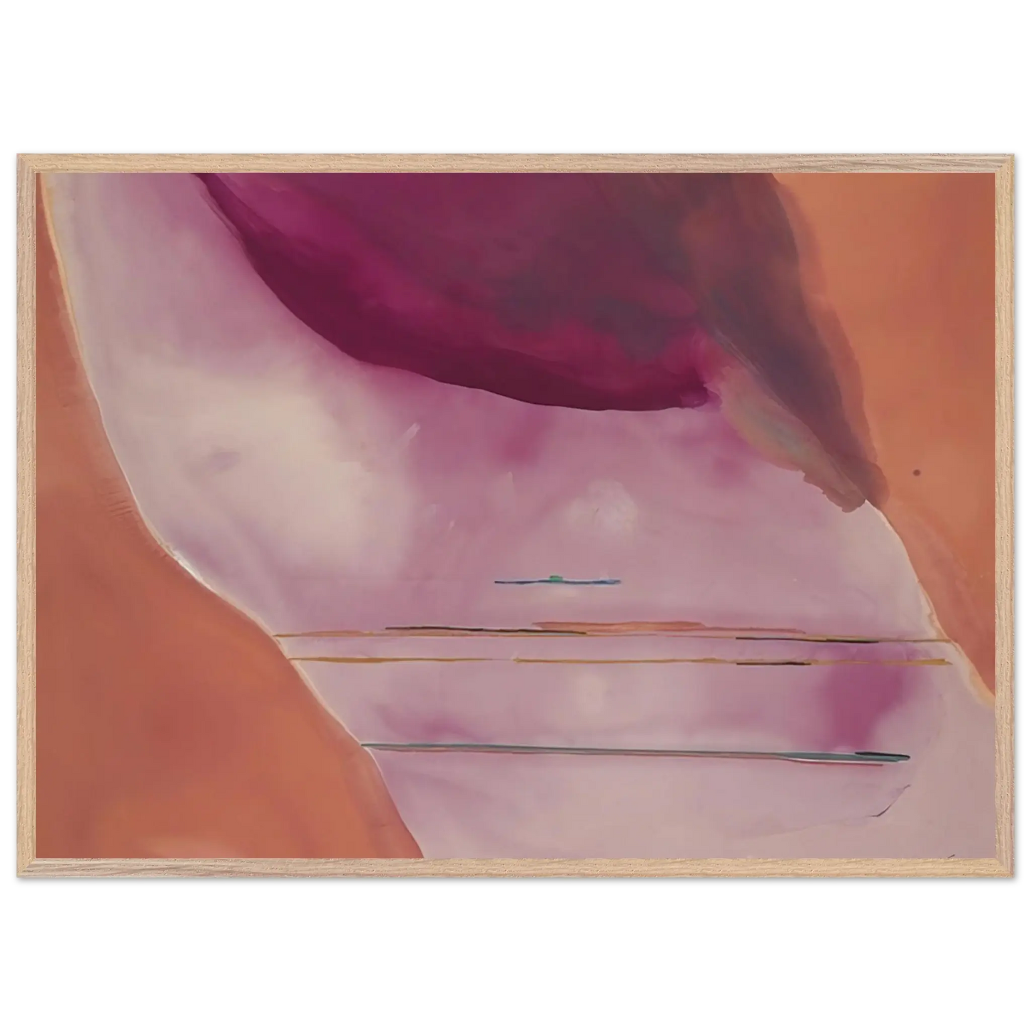 Helen Frankenthaler - Pendulum - 1972 Wall art - A3 (29.7 x 42  cm) - Premium Wooden Framed Poster With Fine Art Paper - White frame