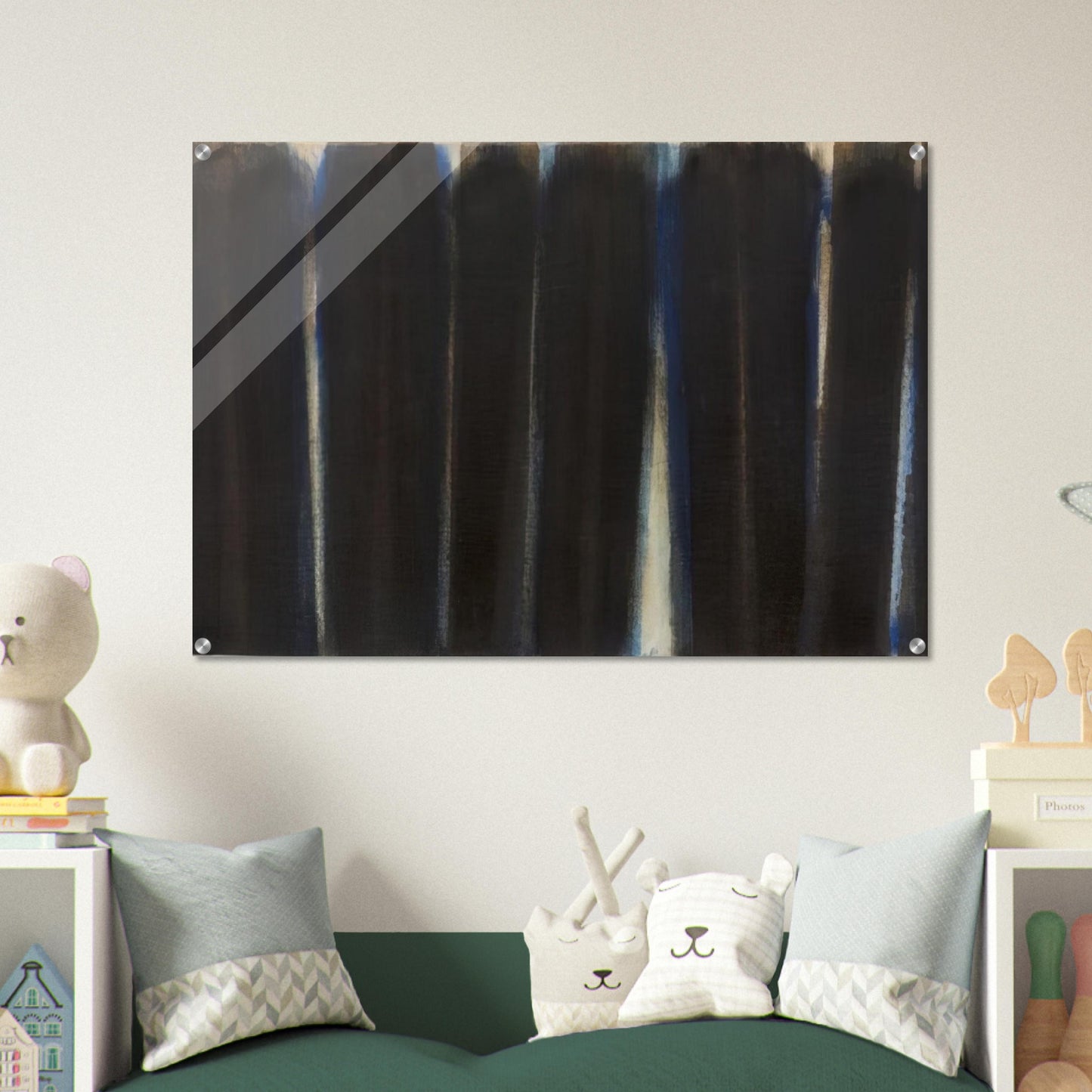 Burnt Umber and Ultramarine - 1973 - Yun Hyong-keun Acrylic Print - 70x100 cm / 28x40″ inches | Yun Hyong-keun Wall Art | Yun Hyong-keun Prints