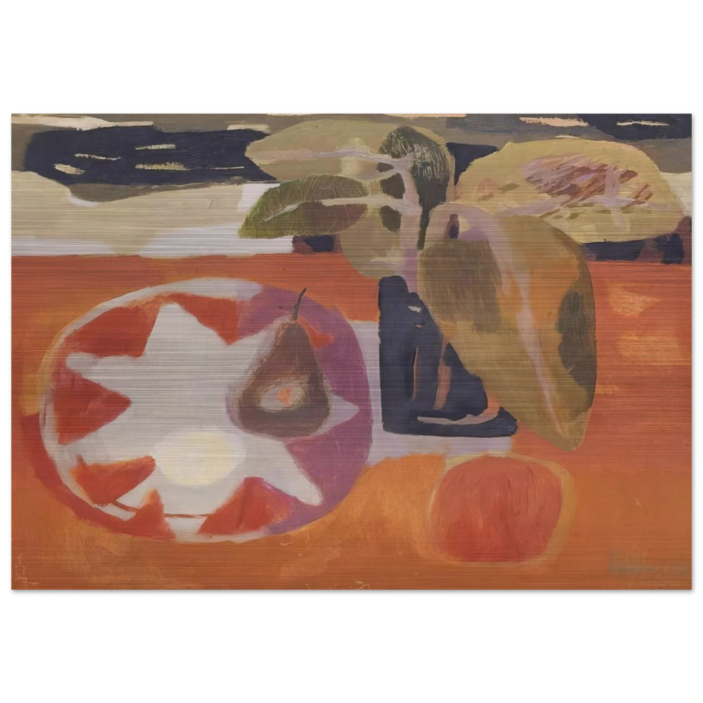 Leaves - 1963 - Mary Fedden Brushed Aluminum Print - 70x100 cm / 28x40 inches | Mary Fedden Aluminum Print | Mary Fedden Prints