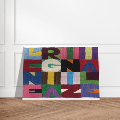 L ENERGIA INIZIALE 1989 - Alighiero Boetti Brushed Aluminum Print - 70x100 cm / 28x40 inches | Alighiero Boetti Aluminum Print | Alighiero Boetti Prints