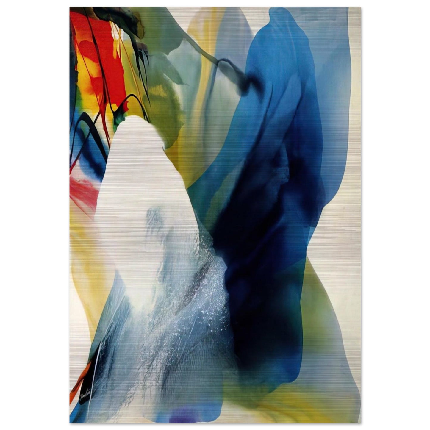 Phenomena Graced by Three - Paul Jenkins Brushed Aluminum Print - 70x100 cm / 28x40 inches | Paul Jenkins Aluminum Print | Paul Jenkins Prints