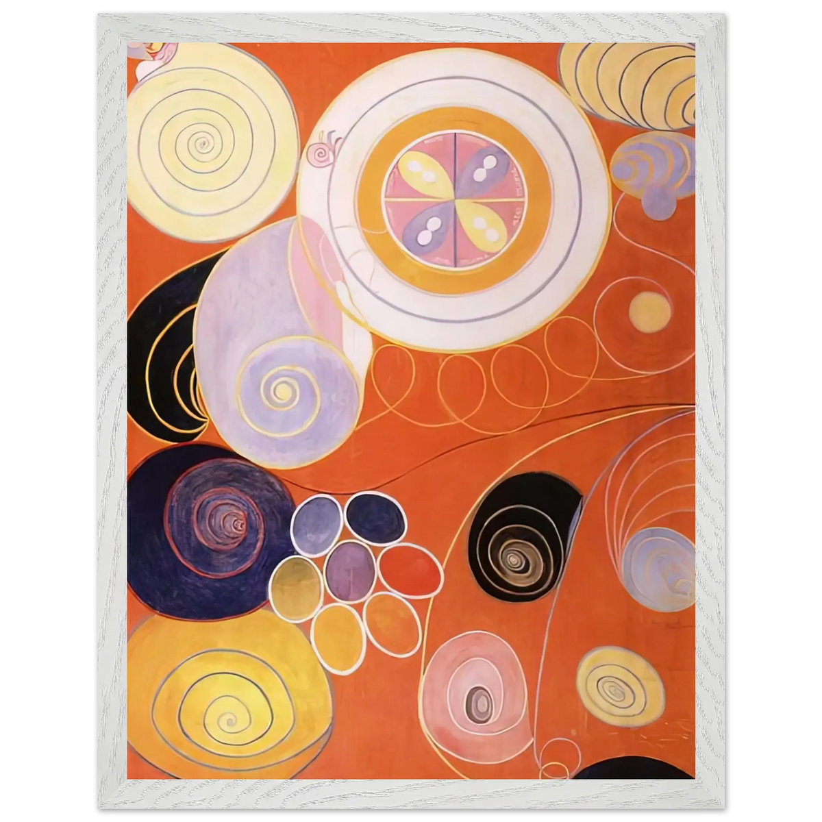 Hilma af Klint - THEY TENS MAINSTAY IV 1907 Wall art - A3 (29.7 x 42  cm) - Premium Wooden Framed Poster With Fine Art Paper - Black frame