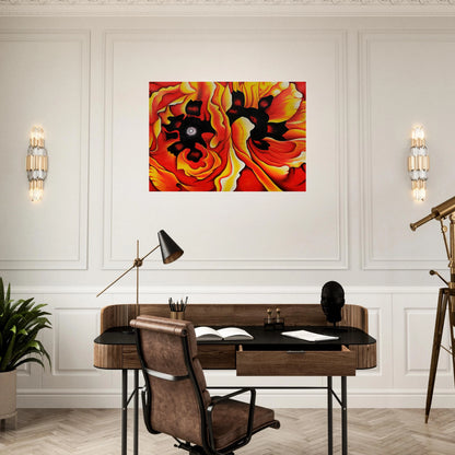 Oriental Poppies II - Georgia O'Keeffe Brushed Aluminum Print - 70x100 cm / 28x40 inches | Georgia O'Keeffe Aluminum Print | Georgia O'Keeffe Prints