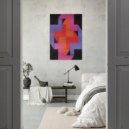 Tibacuy - 1969 - Omar Rayo Brushed Aluminum Print - 70x100 cm / 28x40 inches | Omar Rayo Aluminum Print | Omar Rayo Prints