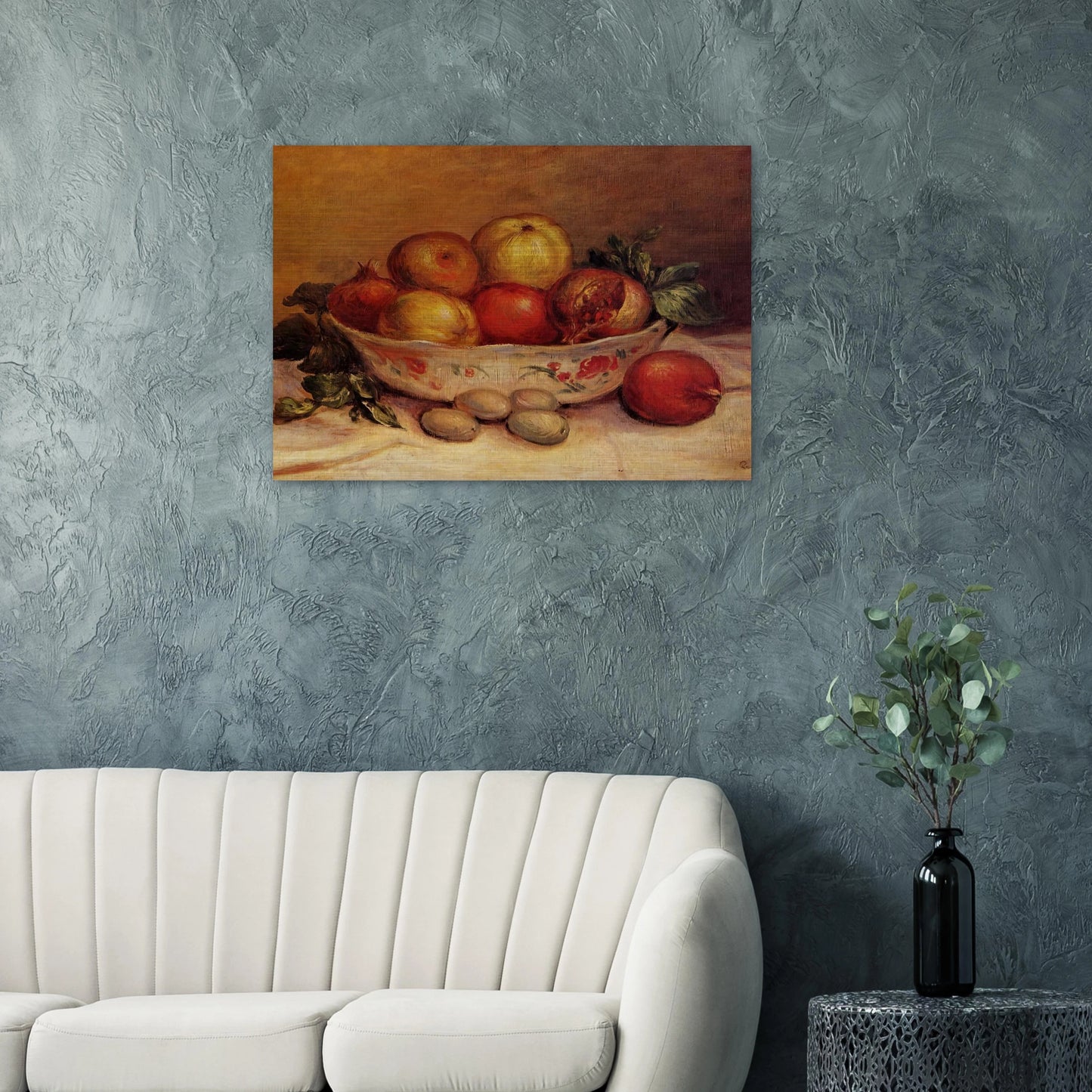 Still Life with Pomegranates - Pierre-Auguste Renoir Brushed Aluminum Print - 70x100 cm / 28x40 inches | Pierre-Auguste Renoir Aluminum Print | Pierre-Auguste Renoir Prints