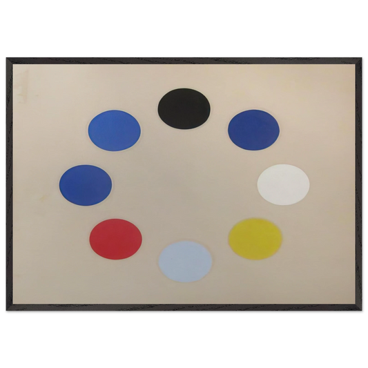 Untitled Black Star - 1965 - Thomas Downing 70x100 cm / 28x40 inches Framed Art Print – Black Wooden Frame