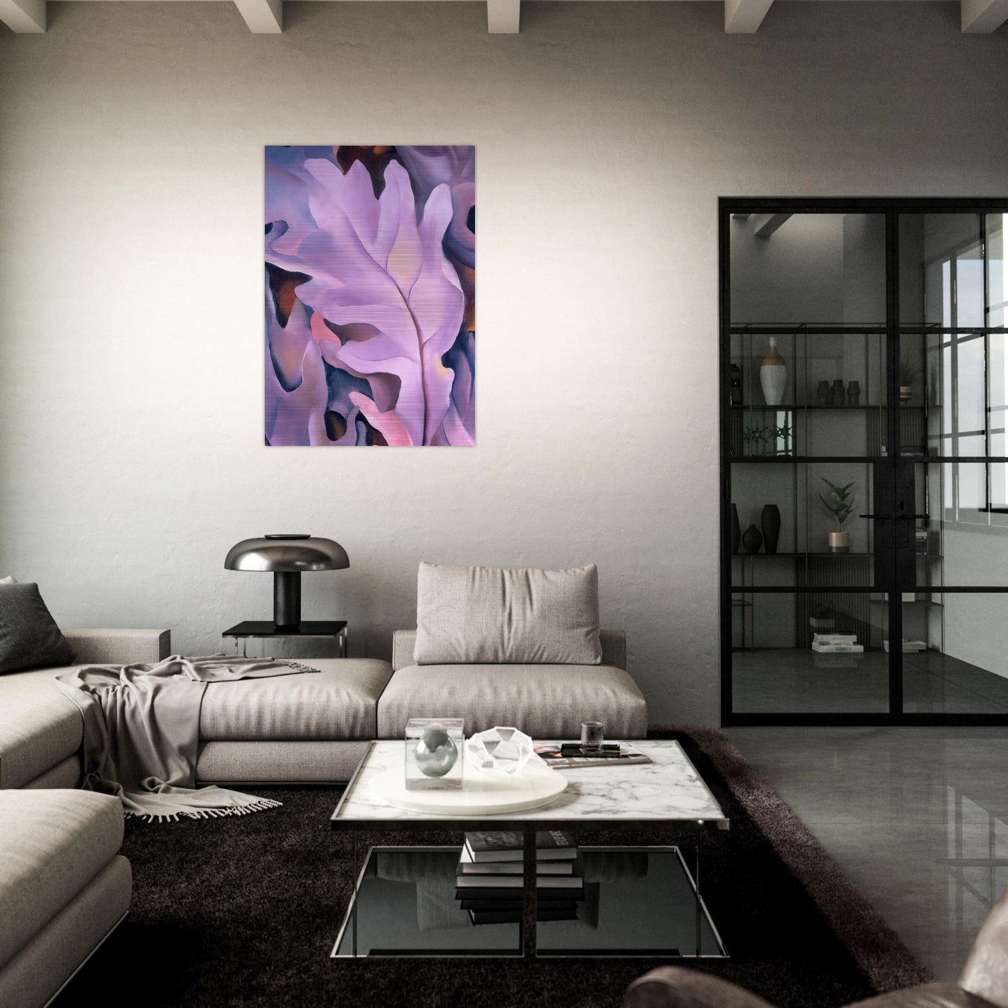 Purple Leaves - Georgia O'Keeffe Brushed Aluminum Print - 70x100 cm / 28x40 inches | Georgia O'Keeffe Aluminum Print | Georgia O'Keeffe Prints