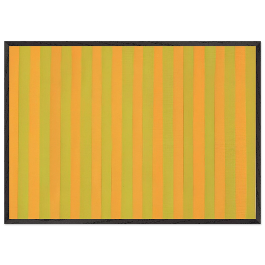 Two Yellows - 1959 - Gene Davis 70x100 cm / 28x40 inches Framed Art Print – Black Wooden Frame
