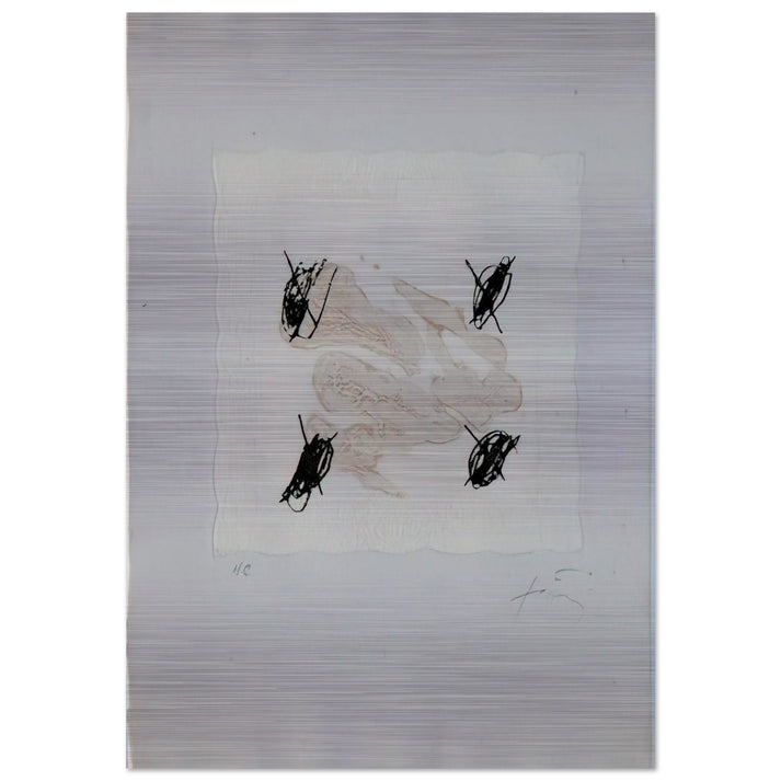 PETRIFICADA PETRIFICANTE II 1978 - Antoni Tapies Brushed Aluminum Print - 70x100 cm / 28x40 inches | Antoni Tapies Aluminum Print | Antoni Tapies Prints