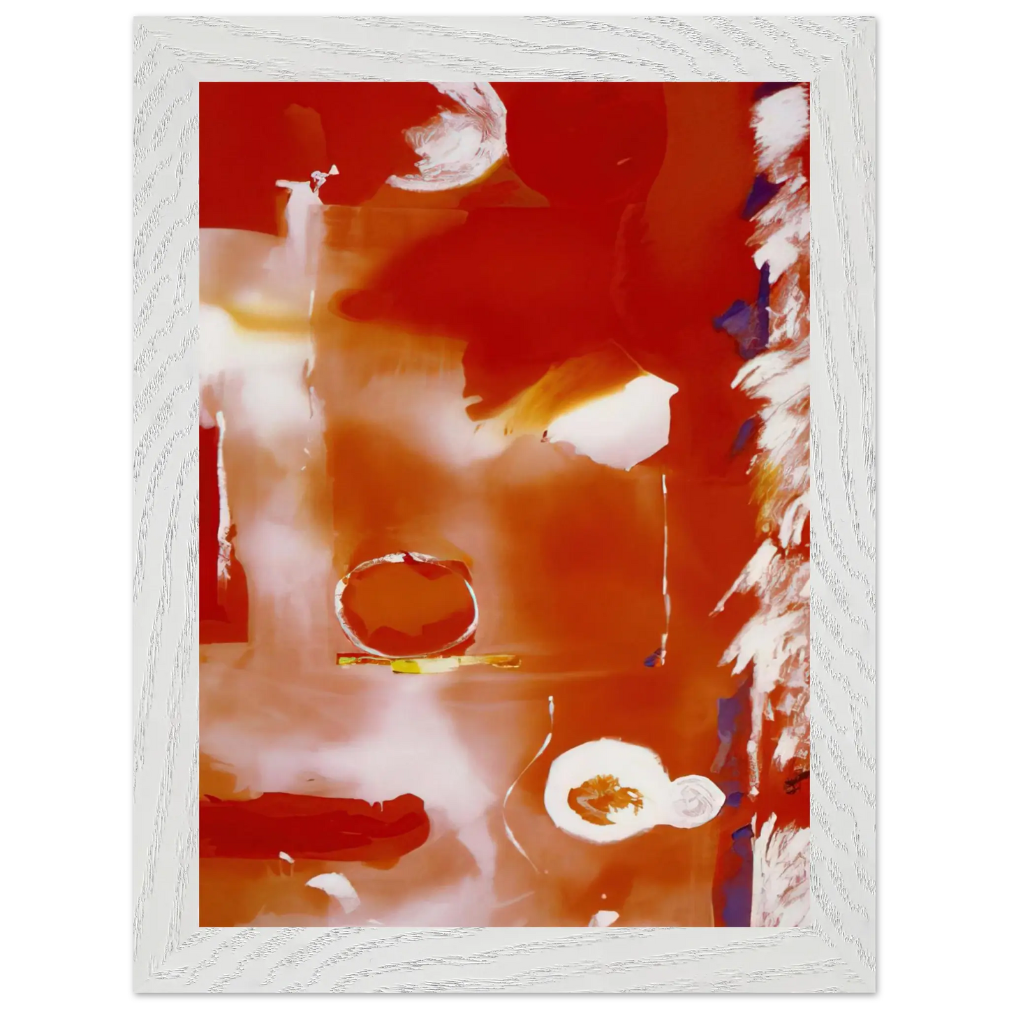 Helen Frankenthaler - Seeing the Moon on a Hot Summer Day - 1987 Wall art - 45x60 cm / 18x24 Inches - Premium Wooden Framed Poster With Fine Art Paper - White frame