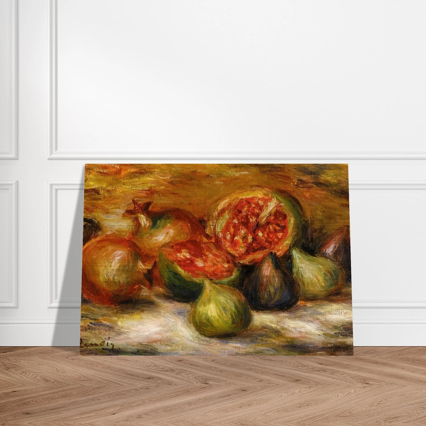 Still Life with Figs - Pierre-Auguste Renoir Brushed Aluminum Print - 70x100 cm / 28x40 inches | Pierre-Auguste Renoir Aluminum Print | Pierre-Auguste Renoir Prints