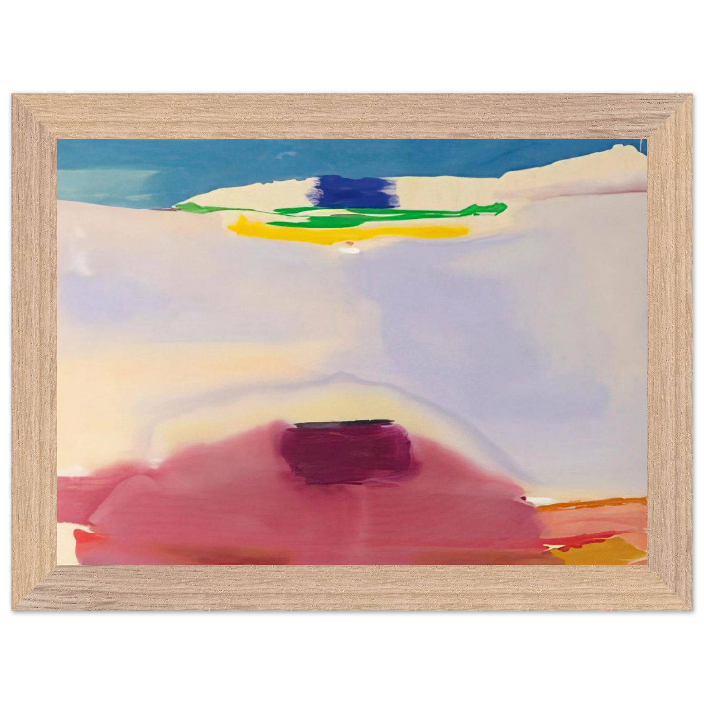 Helen Frankenthaler - Leveling - 1973 Wall art - 13x18 cm / 5x7 inches - Premium Wooden Framed Poster With Fine Art Paper-canvas - Wood frame