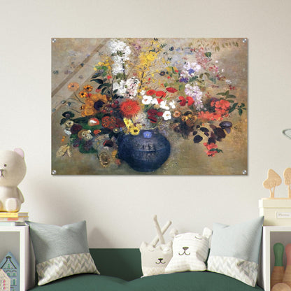FLOWERS 1909 - Odilon Redon Acrylic Print - 70x100 cm / 28x40″ inches