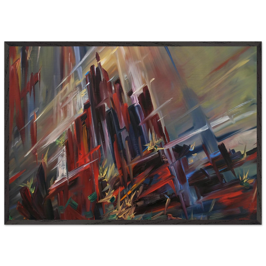 Inferno - 1974 - Konrad Zuse 70x100 cm / 28x40 inches Framed Art Print – Black Wooden Frame