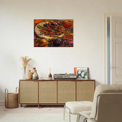 CHILI PEPPERS 2005 - Janet Fish Brushed Aluminum Print - 70x100 cm / 28x40 inches | Janet Fish Aluminum Print | Janet Fish Prints