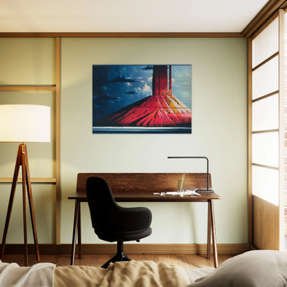 Indian Lands - Eyvind Earle Brushed Aluminum Print - 70x100 cm / 28x40 inches | Eyvind Earle Aluminum Print | Eyvind Earle Prints